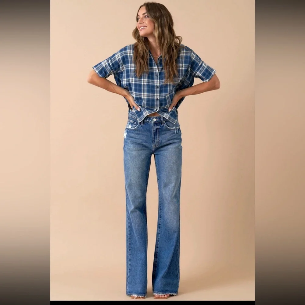 High Rise Boot Cut Denim - Picture 1 of 4